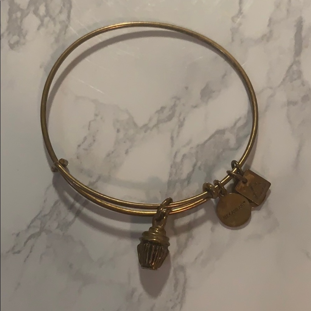 Alex and Ani Cupcake Gold Bangle